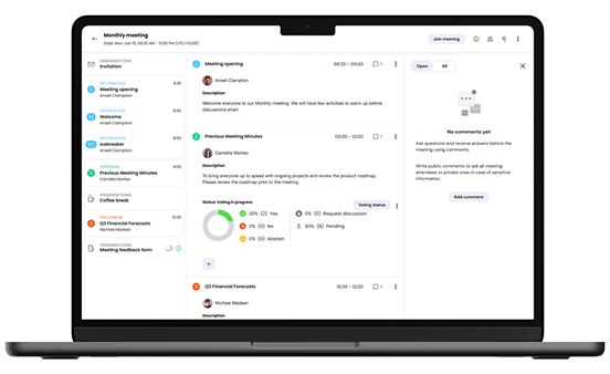 Meeting Preparation Sherpany Mockup