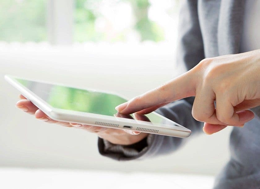 Person using ipad